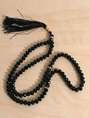 Premium Black Tasbih – Elegant Prayer Beads with Decorative Tassel