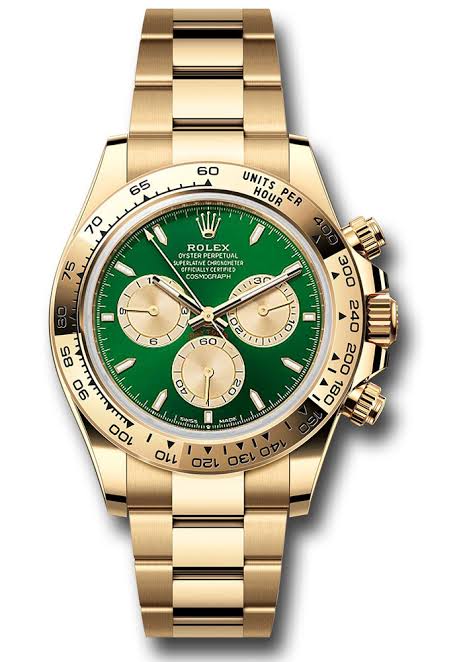 Luxury Green Dial Chronograph Watch – Premium Gold Stainless Steel Men’s Wristwatch