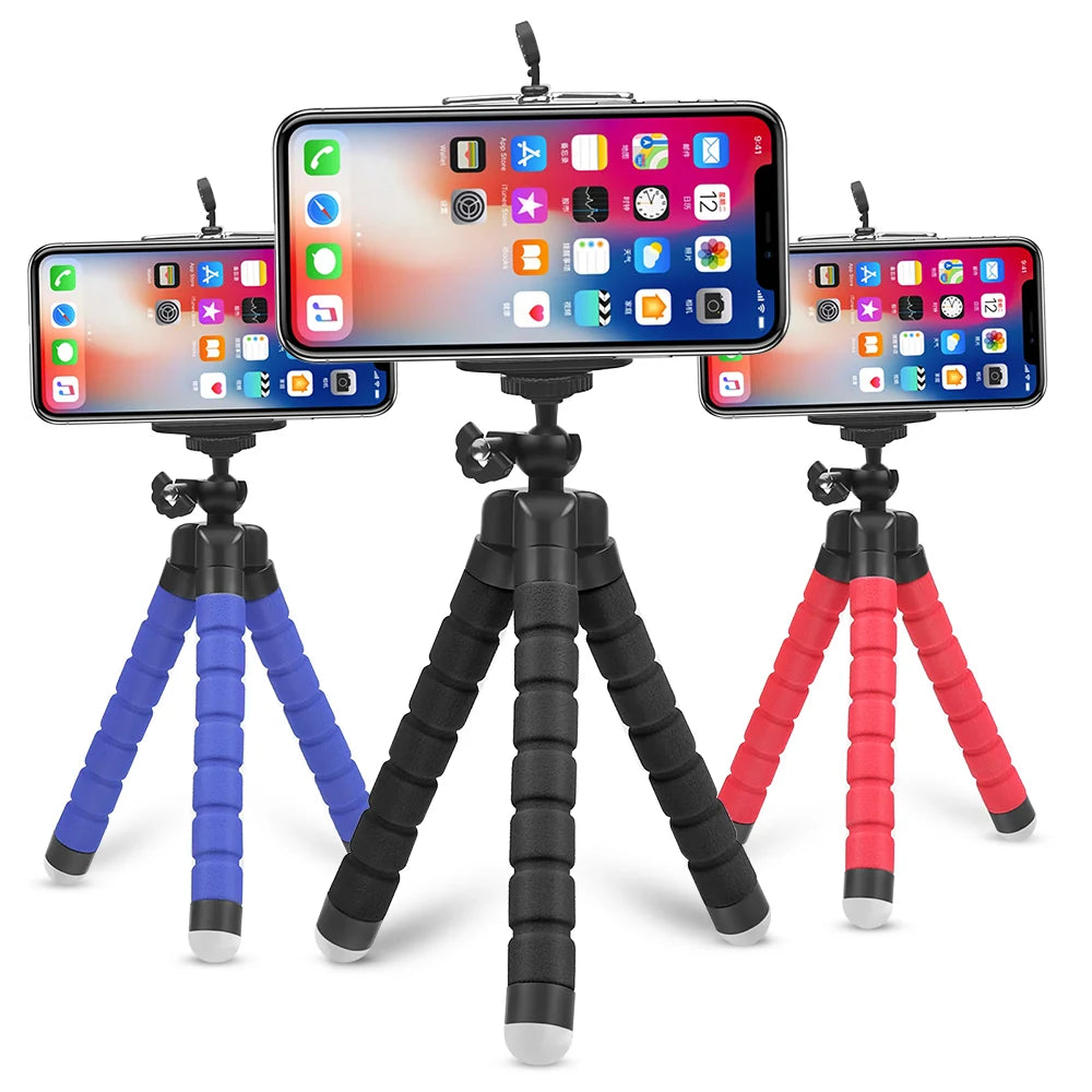 Flexible Octopus Tripod Stand for Mobile – Universal Phone Holder with Adjustable Legs